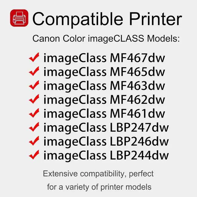 Alt view image 2 of 6 - 1 Pack 070 5639C001 Black Toner Cartridge 070 5639C001 Compatible 5639C001 Replacement for Canon imageClass MF467dw MF465dw MF463dw MF462dw MF461dw LBP247dw LBP246dw LBP244dw Printer