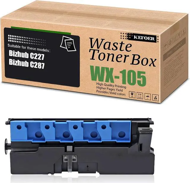 Main image of WX-105 Waste Toner Box Replacement for Konica Minolta bizhub C227 C287 Printer (1Pack)