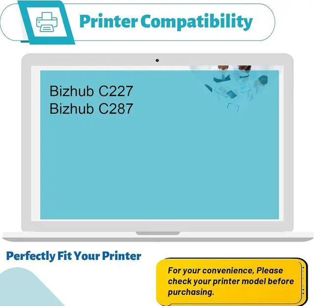 Alt view image 2 of 6 - WX-105 Waste Toner Box Replacement for Konica Minolta bizhub C227 C287 Printer (1Pack)