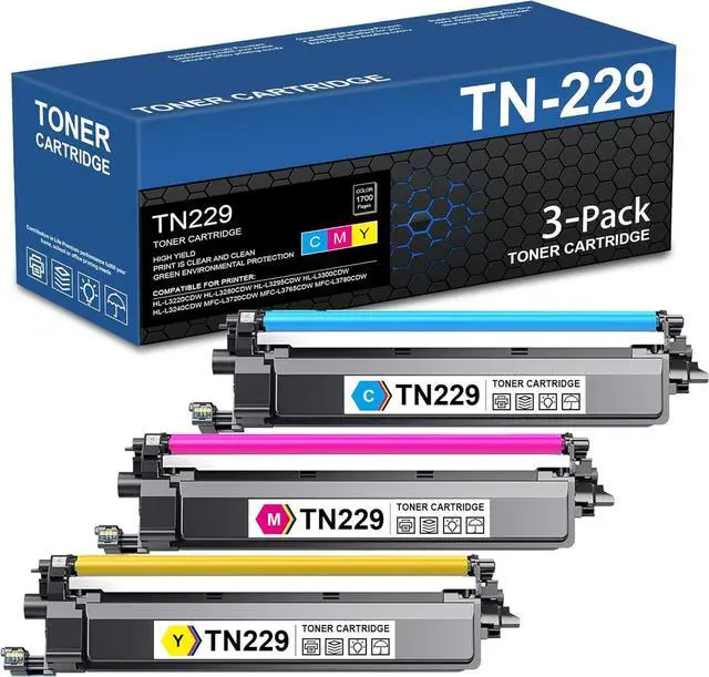 Main image of TN229 TN-229XL MFC-L3780CDW Toner Cartridge: Replacement for Brother TN229C/M/Y TN 229 TN-229 TN229XL Toner to Work with HL-L3220CDW MFC-L3720CDW HL-L3280CDW Printer, 3 Pack