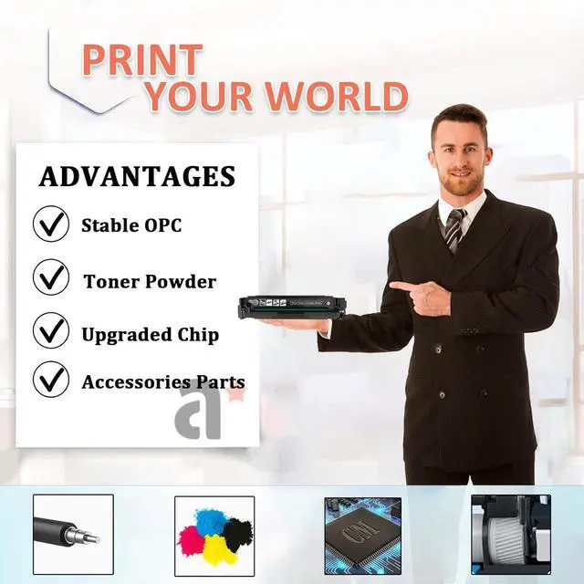 Alt view image 4 of 7 - Ennovor 216A Toner Cartridges Replacement for HP 216A W2410A W2411A W2413A W2412A Toner Cartridge Compatible for HP Laserjet Pro M155a M155nw M155dw M182nw M182n Printers, 4 Pack(KCMY)