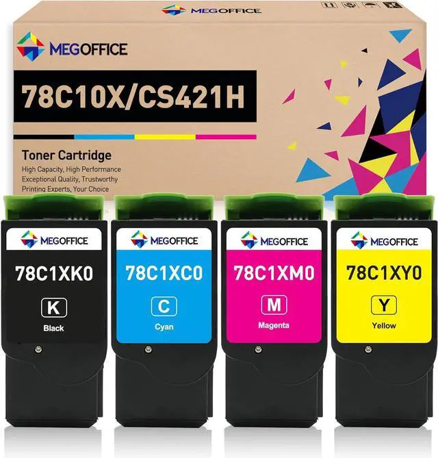 Main image of Ennovor Compatible Toner Cartridge for Lexmark 78C1XK0 78C1XC0 78C1XM0 78C1XY0 78C10 High Yield Toner Cartridge for CS421 CS421dn CS521dn CS622 CS622de CX421 CX522 CX522ade CX622 CX622ade CX625ade