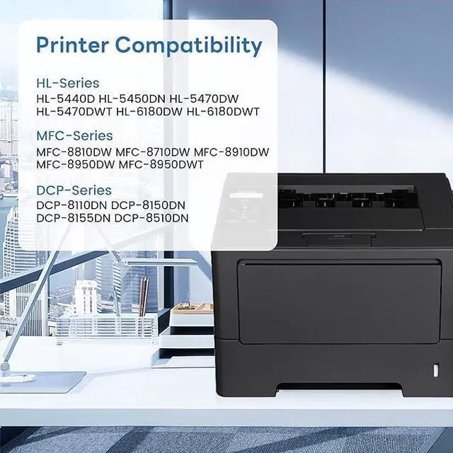 Alt view image 2 of 6 - TN750 TN720 Toner Compatible TN-750 High Yield Black Toner Cartridge Replacement for Brother TN-750 TN-720 MFC-8810DW MFC-8710DW HL-5450DN MFC-8950DW Printer Toner (4 Pack)