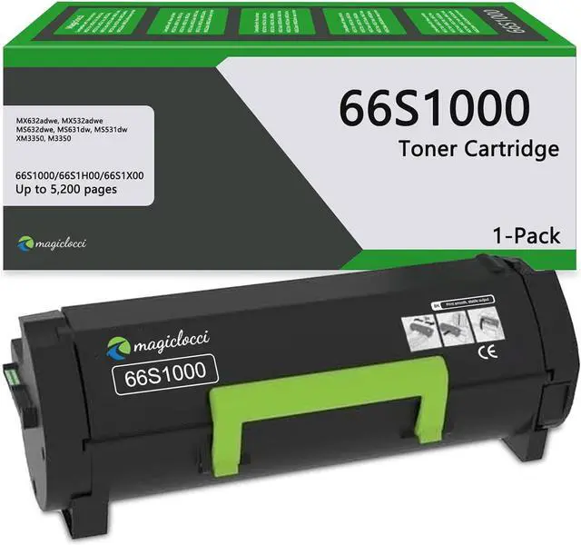 Main image of Ennovor 66S1000 Black Toner Cartridge (1-Pack) Replacement for Lexmark 66S1000 / 66S1H00 Toner Cartridge Work for MS531, MS631, MS632, MX532, MX632 Printer [5,200 Pages]