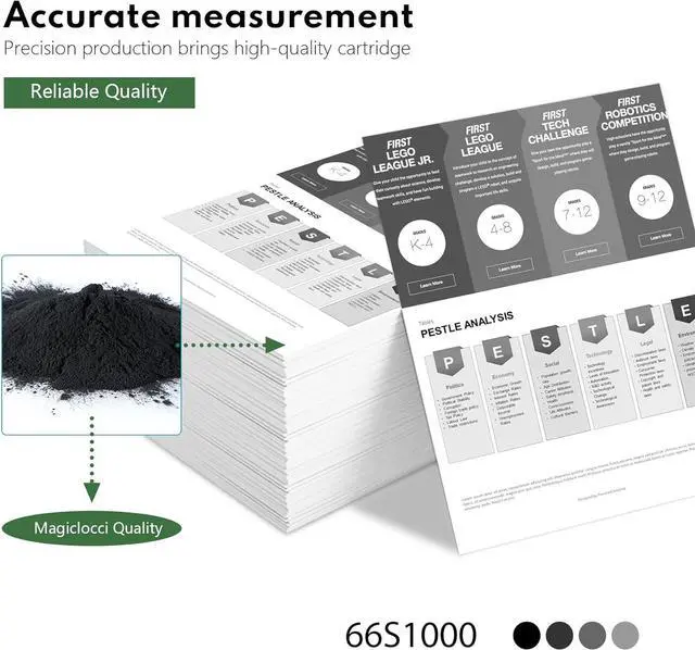 Alt view image 4 of 6 - Ennovor 66S1000 Black Toner Cartridge (1-Pack) Replacement for Lexmark 66S1000 / 66S1H00 Toner Cartridge Work for MS531, MS631, MS632, MX532, MX632 Printer [5,200 Pages]