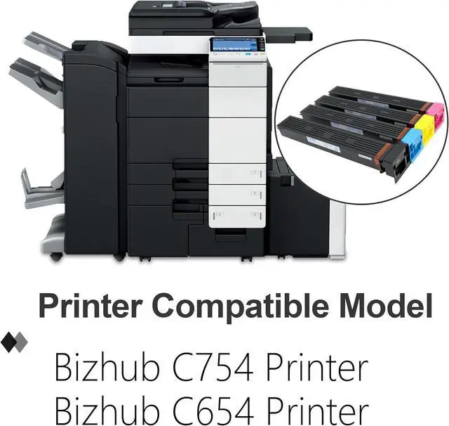 Alt view image 2 of 7 - TN711 TN711K Black Toner Cartridge 1 Pack - Lovn Compatible TN-711 Toner Cartridge A3VU130 (Up to 47,700 Pages) Replacement for Konica Minolta Bizhub TN711 Work with C754 C654 Printer