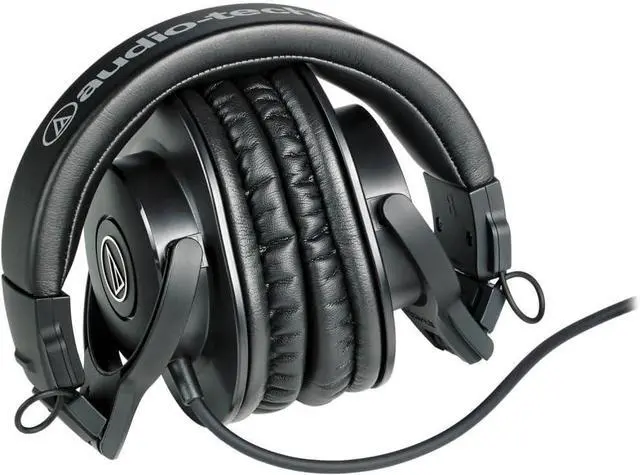 Alt view image 3 of 6 - Audio-Technica ATH-M30x Professional Monitor Headphones | Black Bundled with Over The Ear Headphones Stand + Cleaning Cloth (3 Items)