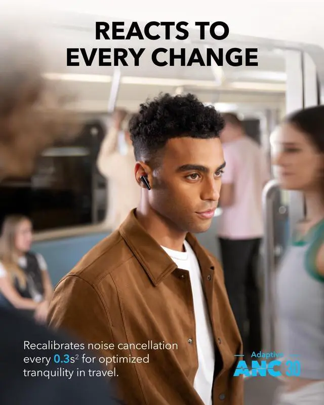 Alt view image 4 of 7 - Liberty 4 Pro by  Noise Cancelling Wireless Earbuds 7-Sensor and Real-Time Adaptive Noise Cancelling 2× Faster Charging Studio-Level Hi-Fi Music Clear Calls with 6 Mics and AI