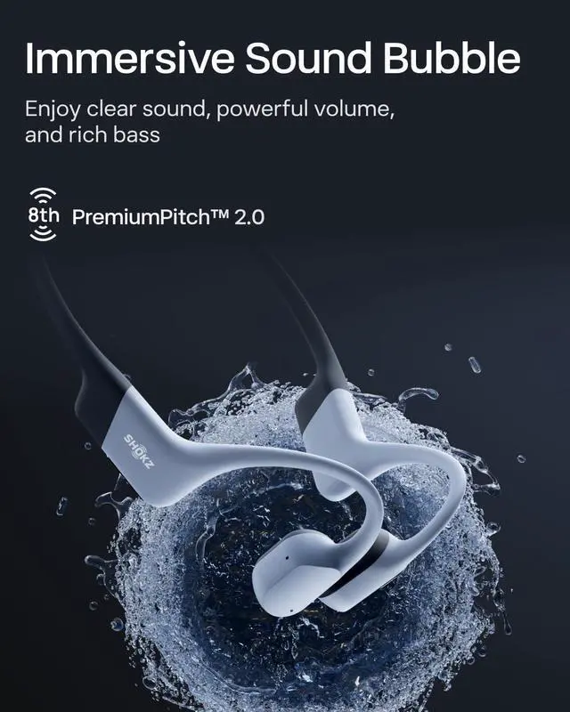 Alt view image 7 of 7 - SHOKZ OpenSwim Pro - Open-Ear Bluetooth & MP3 Bone Conduction Sport Headphones, Swimming Headphones, IP68 Waterproof, Grey