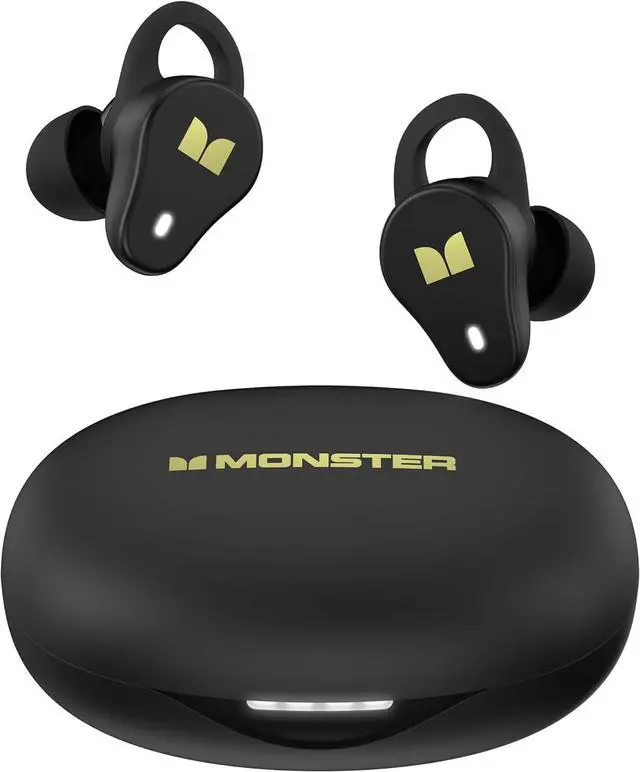 Main image of Monster N-Lite 210 Wireless Earbuds, Bluetooth 5.4 in-Ear Stereo Headphones, Built-in Mic for Crystal Clear Call, 32H Playtime, Type-C Charging, Waterproof in-Ear Ear Buds Earphones for Sports, Black