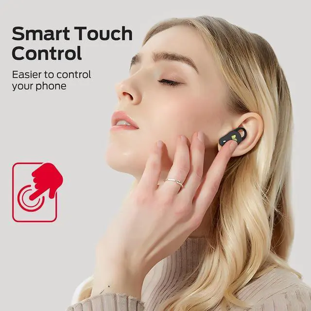 Alt view image 6 of 7 - Monster N-Lite 210 Wireless Earbuds, Bluetooth 5.4 in-Ear Stereo Headphones, Built-in Mic for Crystal Clear Call, 32H Playtime, Type-C Charging, Waterproof in-Ear Ear Buds Earphones for Sports, Black