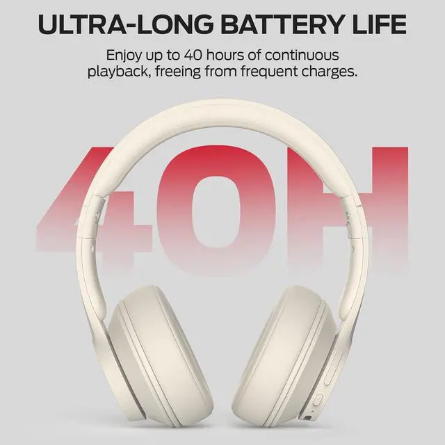Alt view image 4 of 7 - Monster Mission 100 Bluetooth Headphones, On Ear Headphones with Immersive Bass, Crystal Clear Call, 40H Playtime, Bluetooth 5.4, Comfortable Fit Wireless Headset for Travel Work