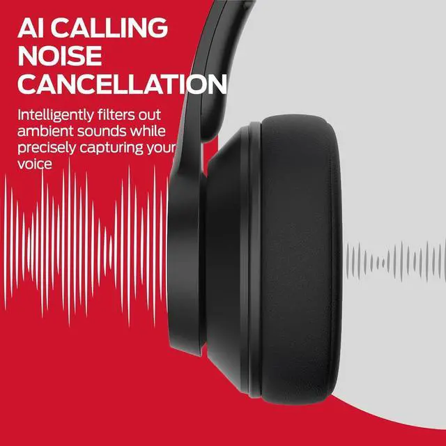 Alt view image 5 of 7 - Monster Mission 100 Bluetooth Headphones, On Ear Headphones with Immersive Bass, Crystal Clear Call, 40H Playtime, Bluetooth 5.4, Comfortable Fit Wireless Headset for Travel Work
