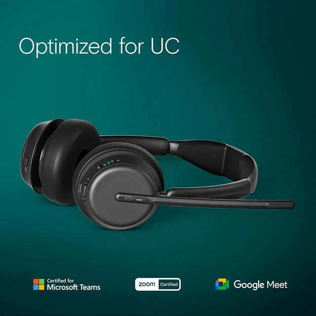 Alt view image 5 of 7 - Impact 1061T ANC - Premium Open Office Headset with Hybrid Adaptive ANC, AI Microphone Technology, and Multipoint Connectivity
