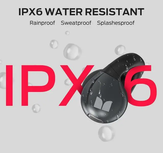 Alt view image 6 of 7 - Monster Open Ear AC600 Headphones, Bluetooth 5.4 Wireless Earbuds with HiFi Stereo, Clip-On Earbuds with ENC Clear Call, 21H Playtime, IPX6 Waterproof Wireless Headphones for Exercise Outdoor Sports