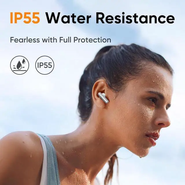 Alt view image 7 of 7 - realme Air 6 True Wireless Earbuds, 50dB Active Noise Reduction, Hi-Res Sound, LHDC, 12.4mm Dynamic Bass Driver, 6 Mics Clear Call, 40H Battery, Bluetooth 5.3, IP55 Water Resistance, Flame Silver