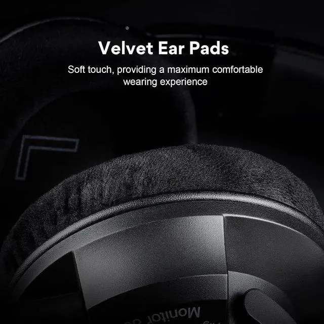 Alt view image 5 of 7 - OneOdio Monitor 80 Open Back Headphones- Studio Headphones for Mixing Mastering Editing, Wired Over Ear Headphones for Professional Studio Applications, 250 Ohm, Velour Earmuffs, Sound Isolation