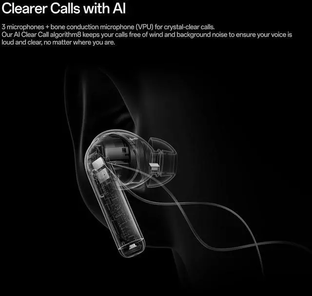 Alt view image 3 of 7 - OnePlus Buds Pro 3, Wireless Bluetooth Earbuds, Noise Canceling Earbuds, Deep Bass, Immersive Sound, Up to 44 Hour Playtime with Charging case, Midnight Opus