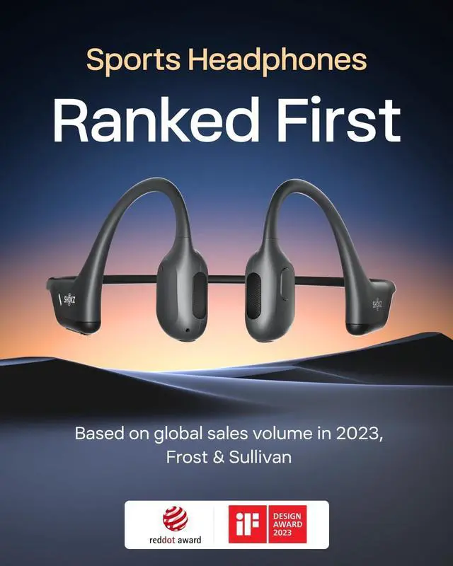 Alt view image 2 of 7 - SHOKZ OpenRun Pro - Open-Ear Bluetooth Bone Conduction Sport Headphones, Sweat Resistant Wireless Earphones for Workouts and Running with Premium Deep Base - Built-in Mic, with Hair Band, Black