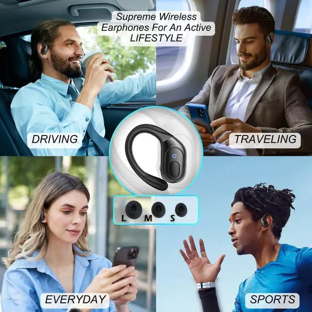 Alt view image 4 of 7 - Groove Electronics 4-in-1 Wireless Earbuds w/Charging Case - 80 Hours Playtime Wireless Headphones Bluetooth 5.3 IPX7 Waterproof Noise Cancelling Earphones with LED Light Display | Phone Charging Pad