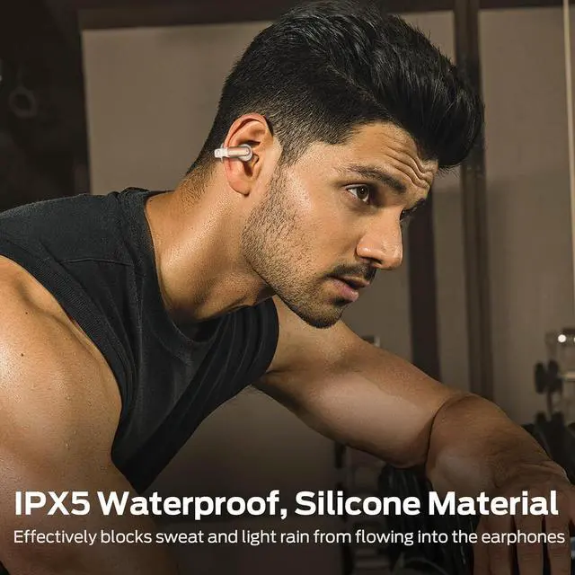 Alt view image 6 of 7 - Monster Open AC601 Wireless Earbuds, Crystal Clear Call, USB-C Charging, Bluetooth 5.4 Open Earphones with ENC, IPX5 Waterproof Wireless Clip-on Earbud, 32H Playtime Earbuds (White)