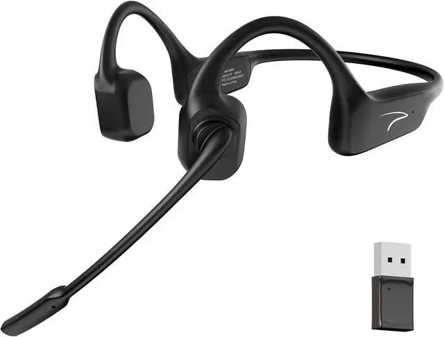 Main image of MAIRDI Open Ear Bone Conduction Headphones Bluetooth with Microphone Noise Canceling, Wireless Bluetooth Headset with Mic Boom & USB Dongle for PC Work Calls and Meetings