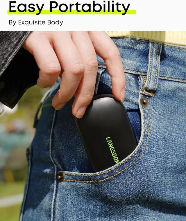 Alt view image 7 of 7 - Langsdom Airfit Open Ear True Wireless Earbuds Bluetooth Headphones, Water Resistants, Ultra-Light, Premium Deep Bass with 24Hrs Play time, Ergonomic Design Secure fit for Worksout & Running, Green