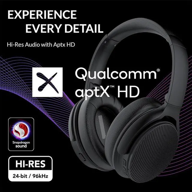 Alt view image 3 of 6 - HomeSpot JM320, Ultra-Lightweight Bluetooth 5.3 Over-Ear Headphones with Auracast, LE Audio, Aptx HD, 60-Hour Battery, and Enhanced Noise Isolation