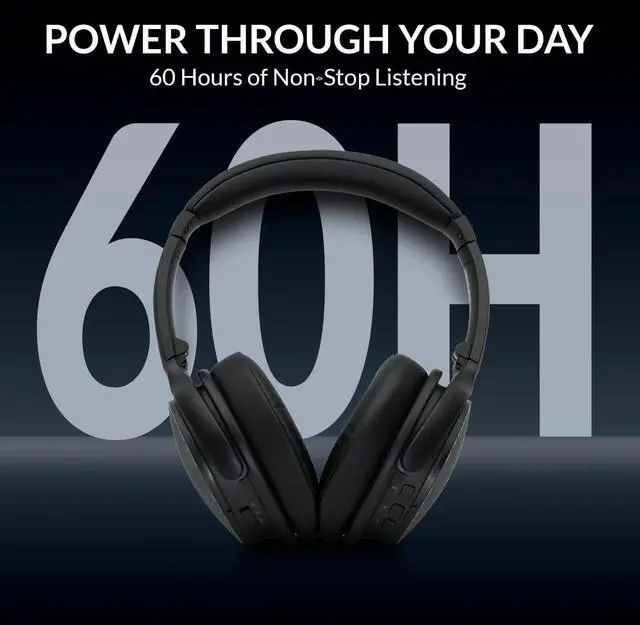 Alt view image 4 of 6 - HomeSpot JM320, Ultra-Lightweight Bluetooth 5.3 Over-Ear Headphones with Auracast, LE Audio, Aptx HD, 60-Hour Battery, and Enhanced Noise Isolation