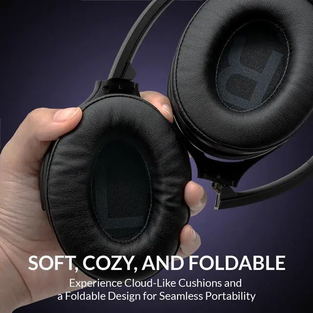 Alt view image 5 of 6 - HomeSpot JM320, Ultra-Lightweight Bluetooth 5.3 Over-Ear Headphones with Auracast, LE Audio, Aptx HD, 60-Hour Battery, and Enhanced Noise Isolation