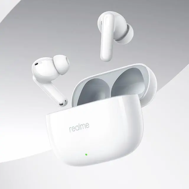 Alt view image 7 of 7 - realme Buds T300 Truly Wireless in-Ear Earbuds with 30dB ANC, 360° Spatial Audio Effect, 12.4mm Dynamic Bass Boost Driver with Dolby Atmos Support, Upto 40Hrs Battery and Fast Charging - (White)
