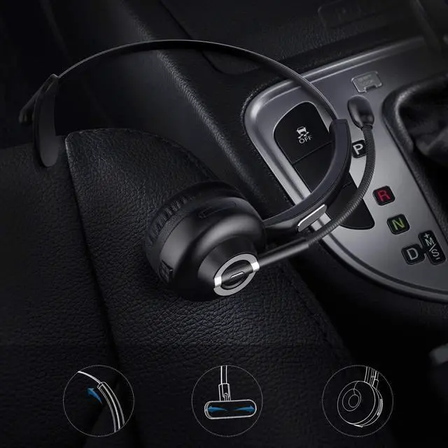 Alt view image 5 of 7 - Wireless Headphone Mic Headset Compatible with Samsung Galaxy Tab S10 FE 10.9"/S10 FE Plus 13.1", Bluetooth Earphone Hands-Free Noise Isolation