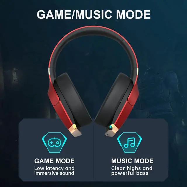Alt view image 5 of 7 - Edifier Hecate GX Hi-Res Gaming Headset for PS4/ PS5/ PC/Switch/Xbox Gamepad - USB/Type-C/3.5mm Wired Gaming Headphones with Microphone RGB Lighting - ENC Noise Cancelling - 50mm Driver (Red)
