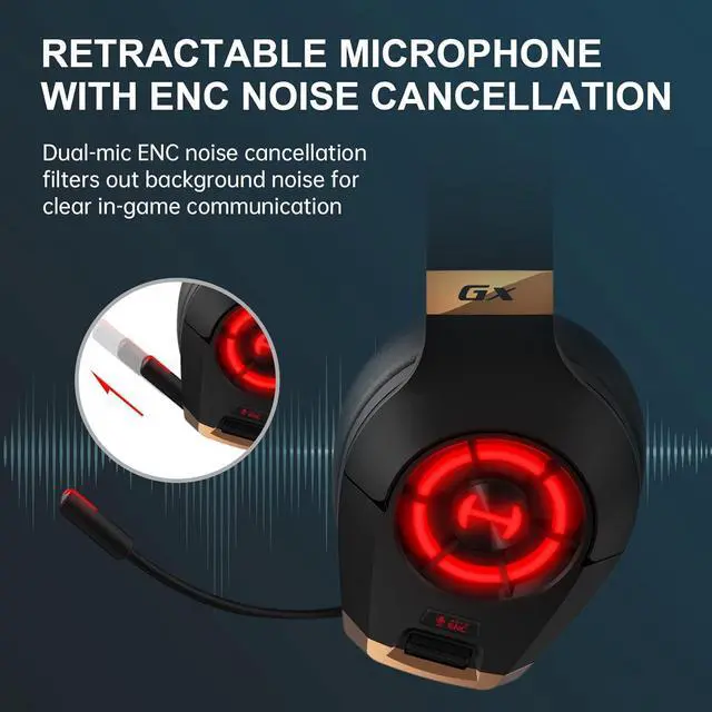 Alt view image 4 of 7 - Edifier Hecate GX Hi-Res Gaming Headset for PS4/ PS5/ PC/Switch/Xbox Gamepad - USB/Type-C/3.5mm Wired Gaming Headphones with Microphone RGB Lighting - ENC Noise Cancelling - 50mm Driver