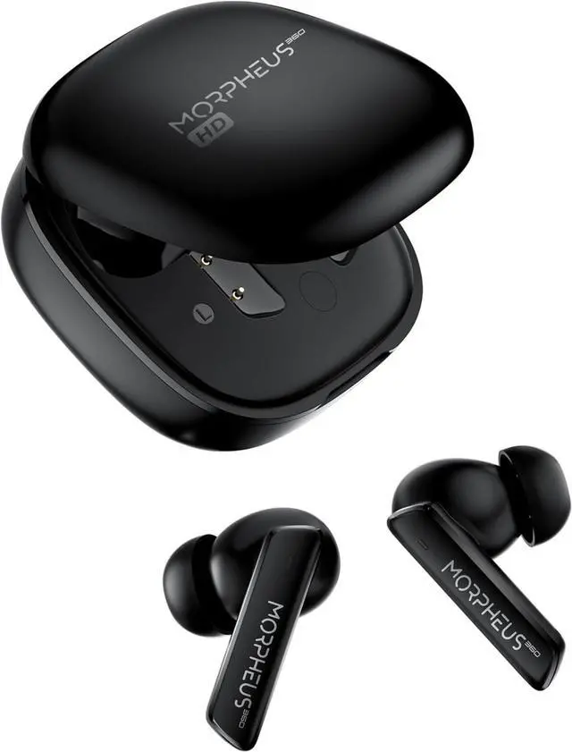 Alt view image 3 of 7 - Morpheus 360 Pulse ANC Hybrid Active Noise Canceling Headphones TW7850HD, Bluetooth 5.3 Earbuds Headphones, 30H Playtime, 6 Microphones, High Definition Audio, Deep Bass, Pure Black