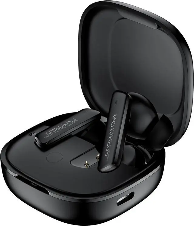 Alt view image 6 of 7 - Morpheus 360 Pulse ANC Hybrid Active Noise Canceling Headphones TW7850HD, Bluetooth 5.3 Earbuds Headphones, 30H Playtime, 6 Microphones, High Definition Audio, Deep Bass, Pure Black