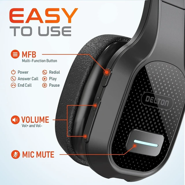 Alt view image 6 of 7 - Trucker Bluetooth Wireless Computer Headset