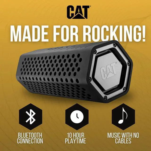 Alt view image 3 of 5 - CAT Portable WORKSITE Bluetooth Speakers - Rugged, Heavy Duty Work Speaker with Wireless - Shock Proof, Dust Proof, Water Resistant, Temperature Resistant Jobsite Speaker
