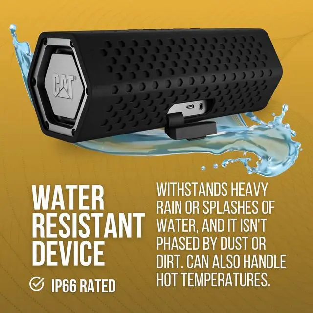 Alt view image 4 of 5 - CAT Portable WORKSITE Bluetooth Speakers - Rugged, Heavy Duty Work Speaker with Wireless - Shock Proof, Dust Proof, Water Resistant, Temperature Resistant Jobsite Speaker