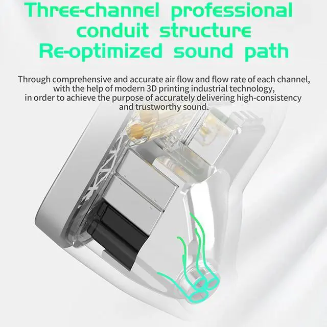 Alt view image 5 of 7 - KZ AS16 PRO in Ear Monitor Headphones 16BA Balanced Armature Drivers HiFi IEM Earphones High Clarity Gaming Earbuds for Musicians Singers Audiophile Dj Drummers