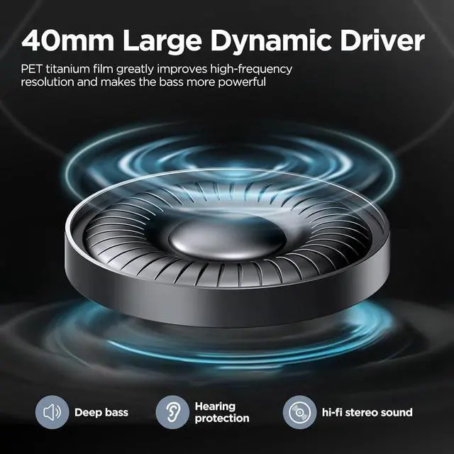 Alt view image 7 of 7 - FM30 Active Noise Cancelling On Ear Headphones with FM20, Wireless Over Ear, Hi-Res Sound, Custom EQ via App, 130H Playtime, Comfortable Fit, for Travel Home Office