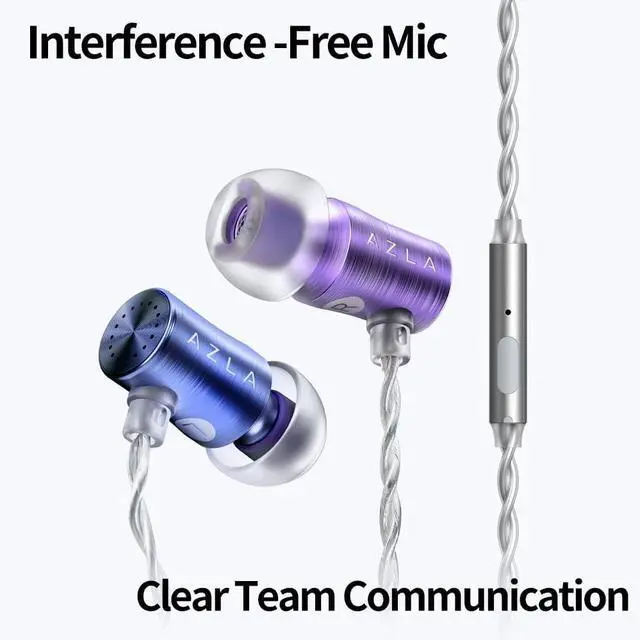 Alt view image 5 of 6 - AZEL Edition G Gen 2 Wired Gaming in-Ear Earbud Headphones with Mic 3.5mm Jack USB-C to 3.5mm Adapter USB-A to USB-C Converter Black (Black)