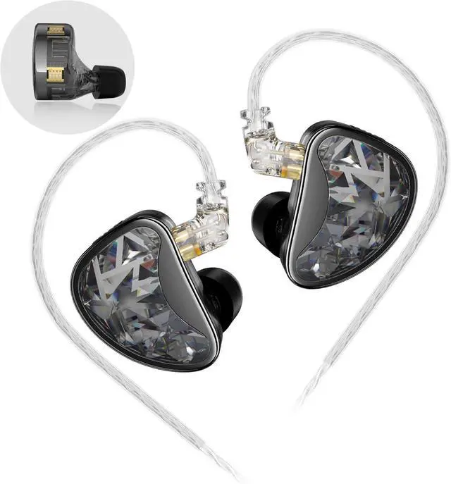 Main image of FEDAI KZ AS24 In-Ear Monitor, 12BA Tunable HiFi Earbuds, Wired, Black