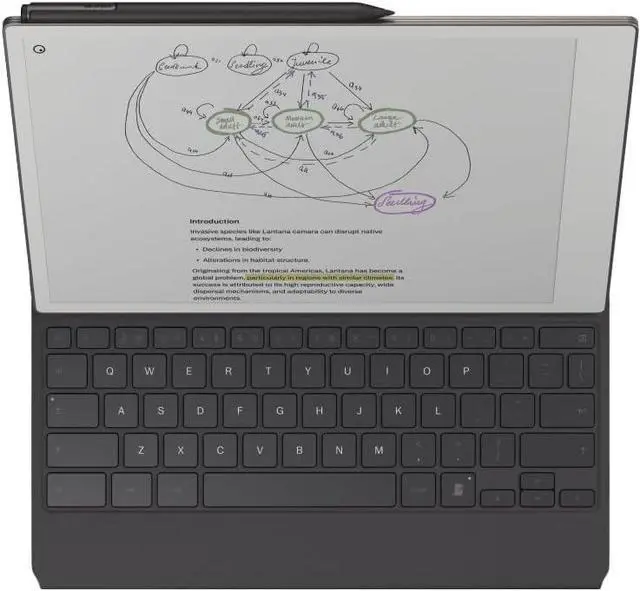 Main image of Mosaic Weave Type Folio Keyboard for Your 11.8' Paper Tablet - Basalt