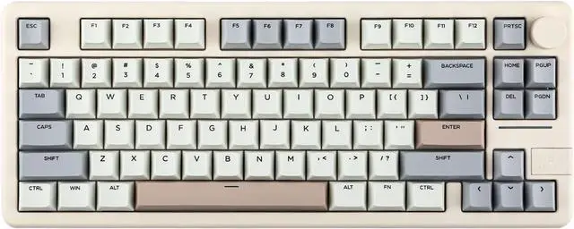 Main image of EPOMAKER Galaxy70 Wireless Gaming Keyboard, 75% Aluminium Mechanical Keyboard, Bluetooth 5.0/2.4GHz/USB-C Wired Programmable Keyboard, Hot Swappable Creamy Keyboard (White, Petal Switch)