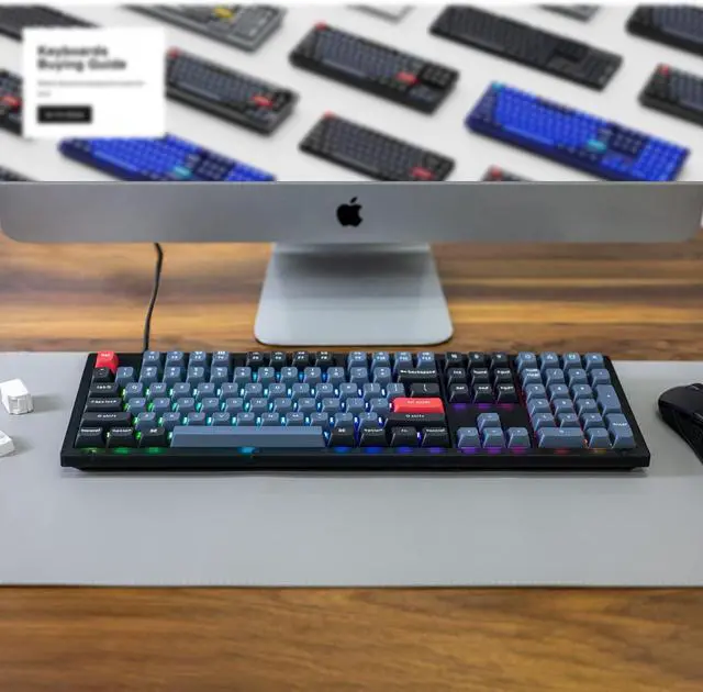 Alt view image 7 of 7 - Keychron V6 Wired Custom Mechanical Keyboard, Full-Size QMK/VIA Programmable Macro with Hot-swappable Keychron K Pro Brown Switch Compatible with Mac Windows Linux (Frosted Black-Translucent)