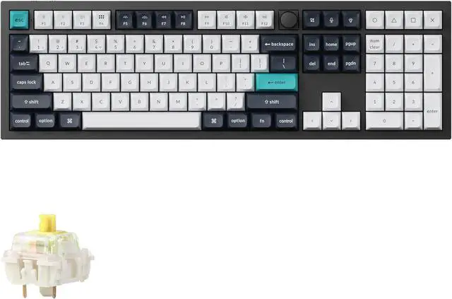 Main image of Keychron Q6 Max Wireless Mechanical Keyboard - Full Size, Aluminum Body, Tri-Mode (BT/2.4G/USB-C), Hot-Swappable Gateron Banana Switch, RGB, Programmable Knob - for Mac/Windows/Linux - Black