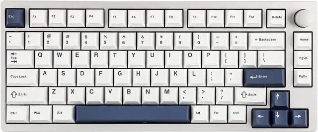Main image of EPOMAKER P75 Wireless Aluminum Mechanical Keyboard, Bluetooth 5.0/2.4GHz/USB-C Hot Swappable Custom Keyboard, Gasket Structure Creamy Keyboard for PC/Tablet/PS/Xbox (Silver, Wisteria Tactile Switch)
