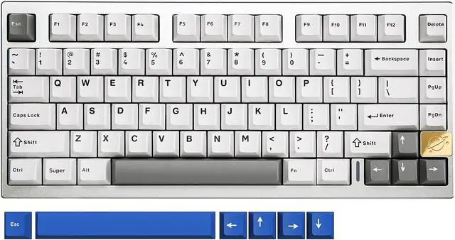 Main image of YUNZII AL75 Wireless Mechanical Gaming Keyboard,Full Aluminum CNC,75% Layout,BT/2.4G/Wired,Hot Swap,Creamy Switches,TKL Gasket,RGB Backlight,Programmable for Mac/Win (Blue Grey Switch,Silver)