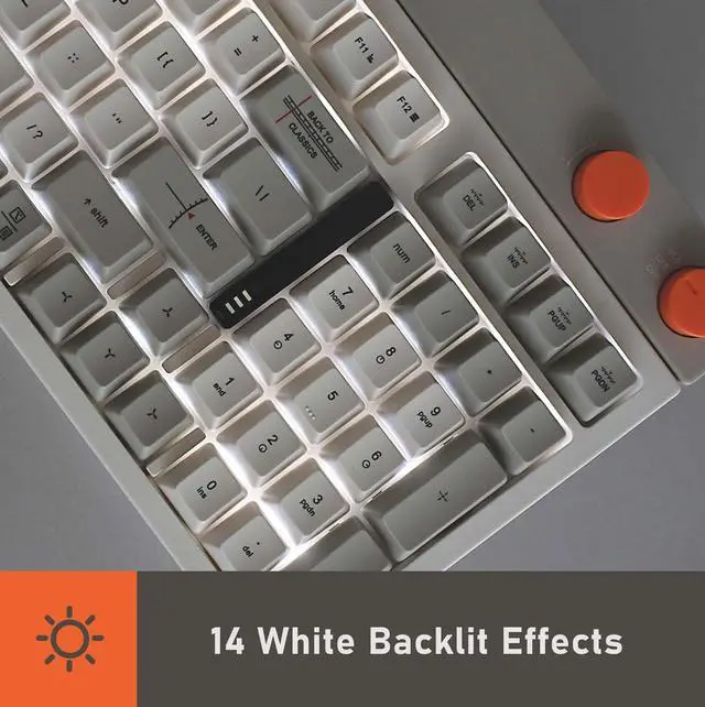 Alt view image 4 of 7 - LOFREE Block Wireless Mechanical Keyboard, 98 Keys Rechargeable Hot-swappable Keyboards with 3 Types Connection for Windows, Mac OS/Rero knobs for Volume Control, Mode Shift, eyeable Panels 2025